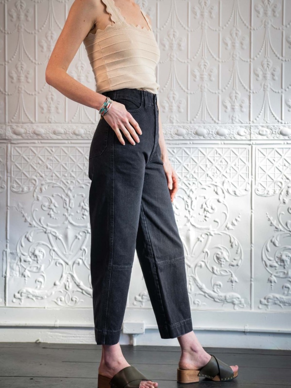 MICAELA GREG The Seamed Jean in Faded Black Fall Winter 2021 Size M - Picture 3 of 16